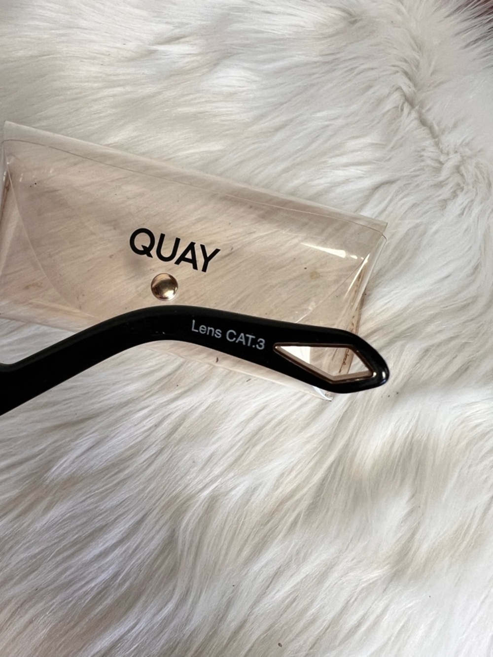 Quay Australia Black Cat-Eye Sunglasses with Gradient Lenses - Picture 5 of 7